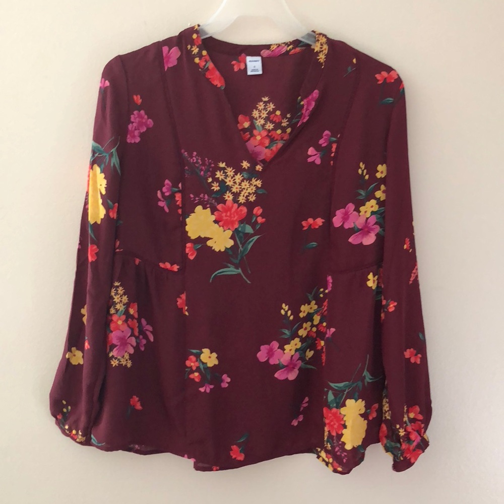 Old Navy Floral-Print Georgette Swing Blouse Women - Picture 2 of 2